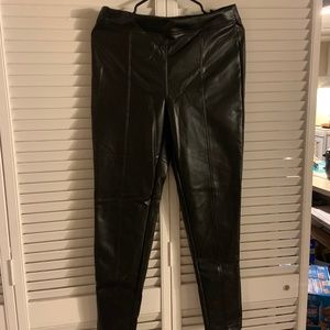 Faux leather pants
